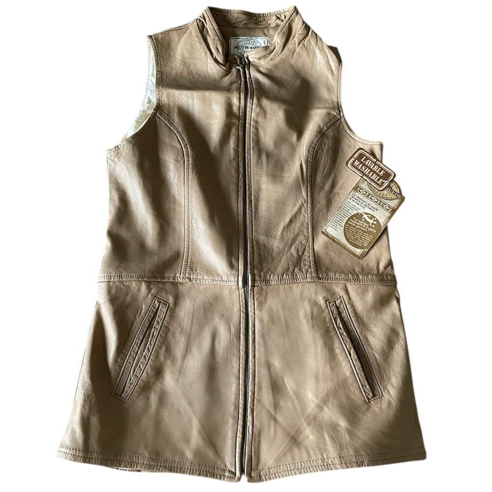 NWT leather Skotts vest S
